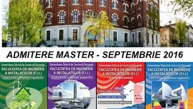 Universitatea Tehnica de Constructii Bucuresti - 4 programe de master in domenii de actualitate si foarte cautate pe piata muncii